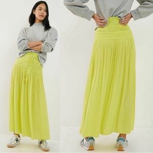 Anthropologie & Current Air lemon lime maxi skirt